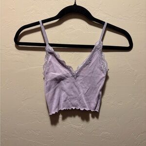 Forever 21 Lavender Lace Trim Cami Top